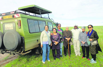 Harbir Singh (second from left) and her friends savour the adventurous Kenyan experience
