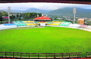 A view of the HPCA stadium in Dharamsala.