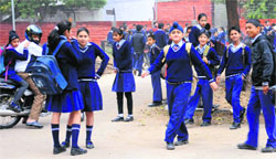 As many as 70,000 students in government schools are eligible to receive the school uniform free of cost under the Right to Education Act, 2009. A file photo