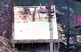 Construction work in progress in Shimla. 