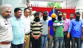 The accused being taken to a court in Ludhiana on Monday.