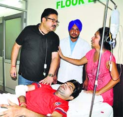 A relative of Sahil requests the doctor for providing him proper treatment.