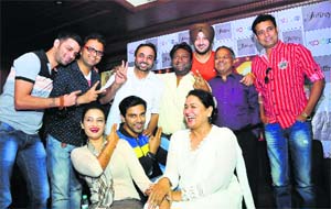 Star cast of Police in Pollywood-Balle Balle promote the movie in Ludhiana on Tuesday