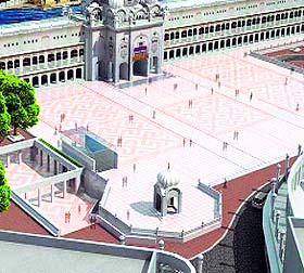 This is what the Golden Temple entrance plaza in the holy city of Amritsar is expected to look on completion