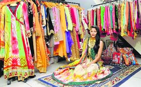 A model showcases a Rashmi Bindra  dress
