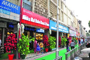 The market in Sector 22 has been decorated for the festive season, Chandigarh.