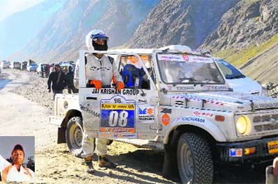 Amartej Buwal of Mohali, who was crowned the winner of the 16th Maruti Suzuki Raid De Himalaya in Manali on Friday. He won in the Raid Xtreme category