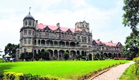 A view of IIAS building in Shimla on Friday.