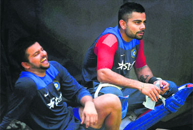 Until a few months back, it was Virat Kohli who was laughing his way to success and Suresh Raina was the one who wore an anxious look. The scripts for the two Indian batsmen have altered all of a sudden with Raina doing the laughing and Virat wearing the morose look.