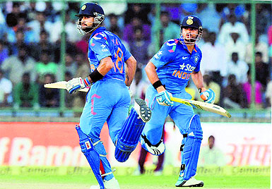 Suresh Raina and Virat Kohli average 69.7 together in the last three years  the highest for any ODI pair with at least 20 partnerships 
