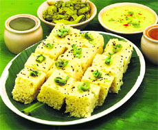 Have steamed snacks like dhokla