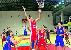 A match in progress at Sector 42 in Chandigarh on Sunday