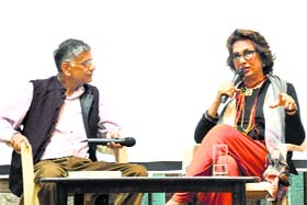 Journalist Sunil Sethi and socialite Bina Ramani take part in a discussion. Ramanis talk on her book Bird in a banyan tree made her recall the association with her rakhi brother Raj Kapoor and the party she hosted that led to Jessica Lals murder