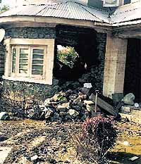 Kashmirs celebrated poet Agha Shahid Alis home that was destroyed by the floods in Srinagar