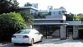 The ancestral house of MP Kirron Kher in Sector 8, Chandigarh, a portion of which is allegedly being used for commercial activity by her sister-in-law.