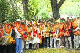 Forest Minister Thakur Singh Bharmouri inaugurates the historical Pangi festival on Tuesday