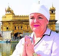 Canadian minister for national revenue Kerry Lynne Findlay at the Golden Temple in Amritsar on Thursday