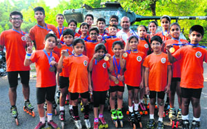Winners in a jubilant mood at Sector 10 in Chandigarh on Thursday