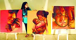 The works of artists on display at Sutlej Club in Ludhiana