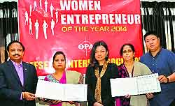 Neelam Dawer and Meena Kumari were conferred the Woman Print Entrepreneur of the Year awards by the Offest Printers Association (OPA) here today