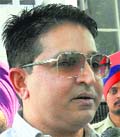 Gautam Cheema at a police station in Mohali on Friday.