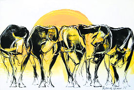 Some of the artworks on display at the exhibition