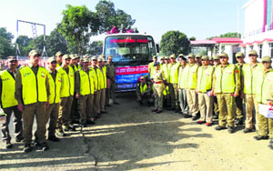 Two SDRF teams being flagged off from Dehradun on Friday