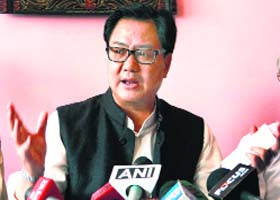 Union Minister of State for Home Kiren Rijiju in Gurgaon on Saturday
