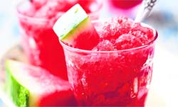 Freeze bite-size watermelon cubes for snacking