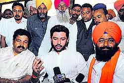 Lok Janshakti Party MP Chirag Paswan interacts with the media in Bathinda on Sunday