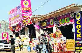 Cracker wholesalers at the Kurali market are reporting poor sales this year
