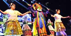 Students perform during the silver jubilee celebrations at St Xaviers School in Mohali on Sunday