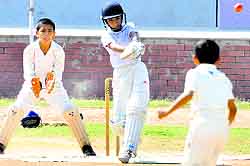A match between Strawberry Fields High School and Ashiana Public School in progress in Sector 26, Chandigarh, on Sunday