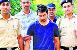 One of the accused, Supreet, in police custody on Sunday