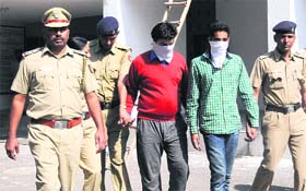 The accused in the Manisha death case in the custody of the Sector 17 police in Chandigarh on Monday
