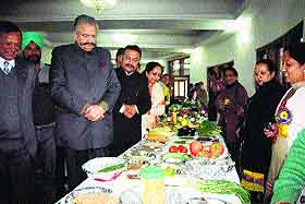 Agriculture Minister Sujan Singh Pathania after the inauguration of the Kisan Mela in