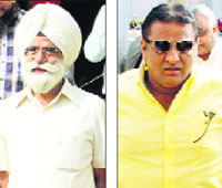 SAD MLA Sarwan SIngh Phillaur and (R) NRI Sabha (Punjab) former chief Kamaljit Hayer