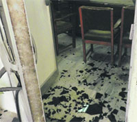 The ransacked MC office in Sirhind on Monday.