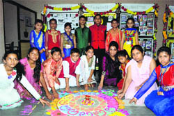 Students celebrate Diwali at Rich Harvest School in Jammu.