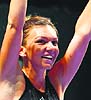Simona Halep is all smiles while Serena Williams cries out in anguish after crashing to an embarrassing loss