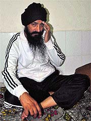 The victim excise inspector, Harmeet Singh, in Mohali. 