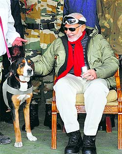 Prime Minister Narendra Modi during his visit to Siachen on Thursday. 
