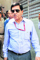 NIA Director General Sharad Kumar in Burdwan district in West Bengal on Friday. 