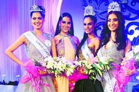 The contestants at the Yamaha Fascino Miss Diva Universe 2014