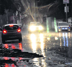 Showers hit Dehradun on Friday.