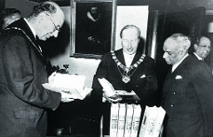 In this file photo, ACN Nambiar, Indian Ambassador to Bonn, seen with Prof Dr Weinblum, Dean of the Faculty of Science (left), and Prof Dr Kolb, Rector of Hamburg University (centre).