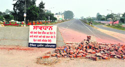 The newly built bypass near Urban Estate in Patiala. The NHAI will spend Rs 4.5 crore on repairs. Tribune photo: Rajesh Sachar