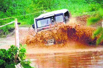 Fording the river is often among the favourite challenges
