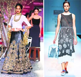 Monisha Jaisinghs show at India Couture Week 2014; Neeta Bhargavaze used props at India Fashion Week 2015