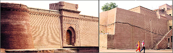 The newly renovated areas of the Quila Mubarak in Bathinda. Restoration work on the site has been going on for three years as the Archaeological Survey of India (ASI) is facing a shortage of funds. 